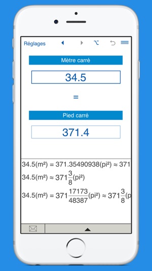 Pieds carrés / mètres carrés convertisseur dans l'App Store