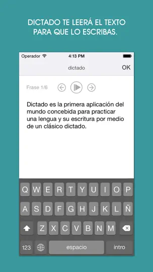 Captura de pantalla de Dictado Little en iPhone 3