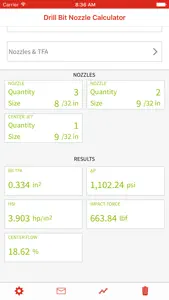 Drill Bit Nozzle Calculator screenshot #2 for iPhone