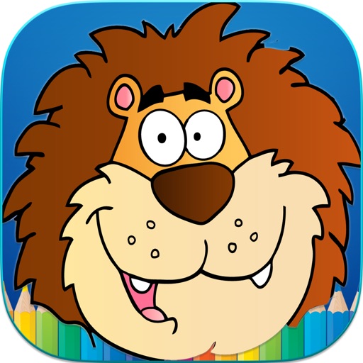 Jungle Animals Coloring Book - Finger Paint Book icon
