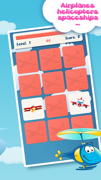 Family matching game: Planes