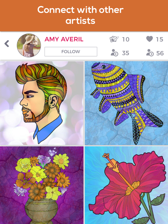 Screenshot #5 pour iColor Club: Coloring book and pages for Adults