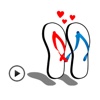 Animated Couple of Sandal Love Stickers