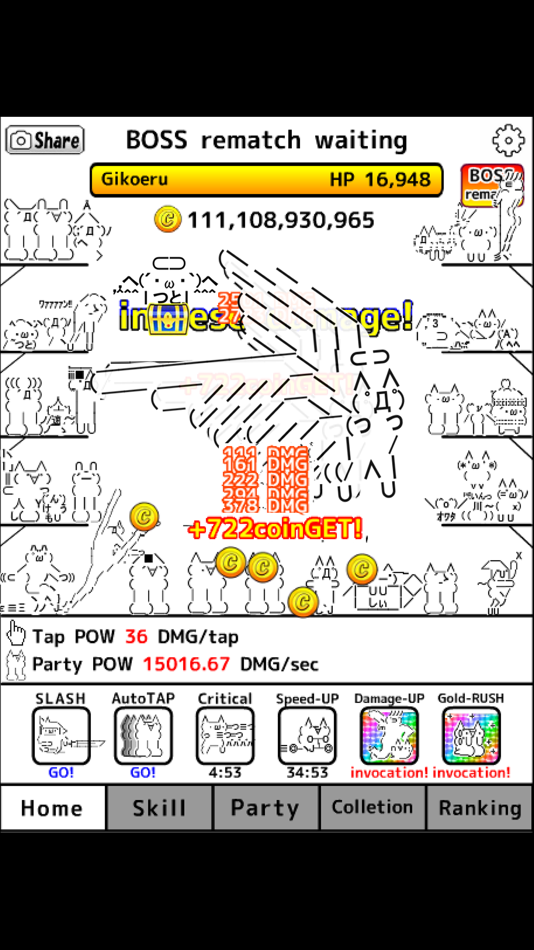 #2. Tap cat RPG. Simple emoji cat idle game. (iOS) 由: YOUTA HISAMICHI