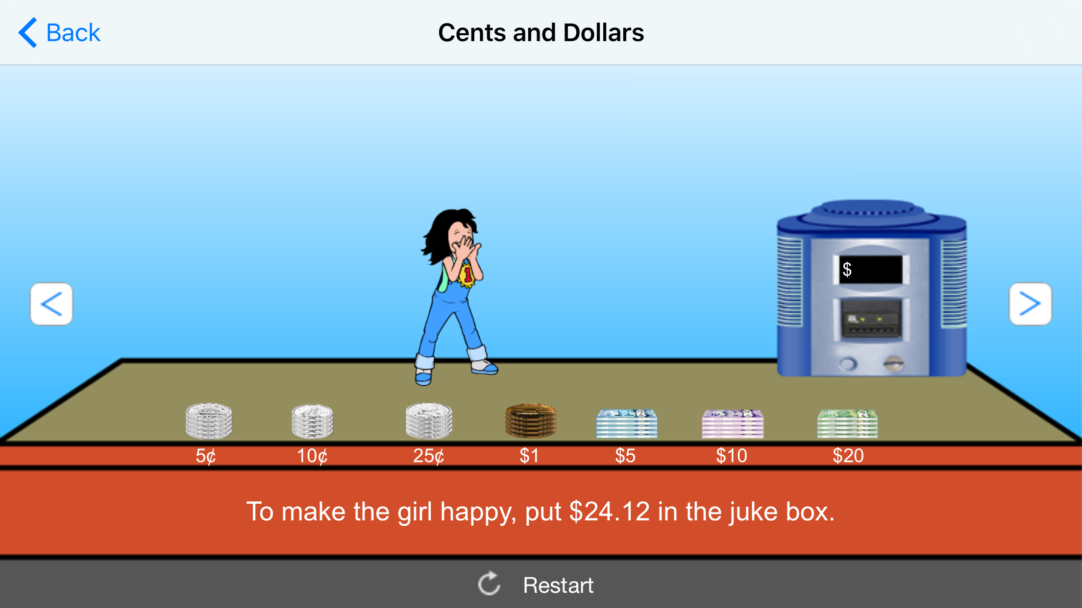 Paying with Coins and Bills (Canadian Currency)