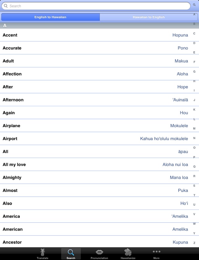 Hawaiian Words Translation And Dictionary On The App Store Hawaiian Words Translation And Dictionary On The App Store