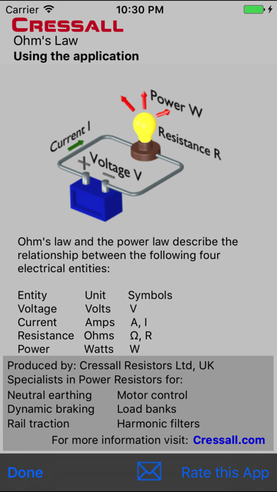 How to cancel & delete Ohm's Law & Power Law Calculator from iphone & ipad 2