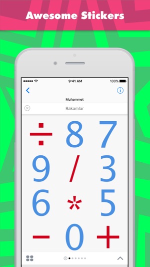 Numbers贴纸，设计：Muhammet
