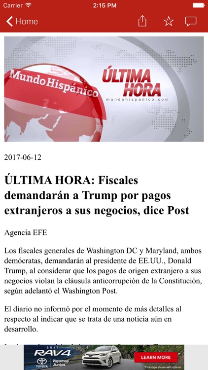 Mundo Hispánico -Noticias en español para hispanos screenshot-3