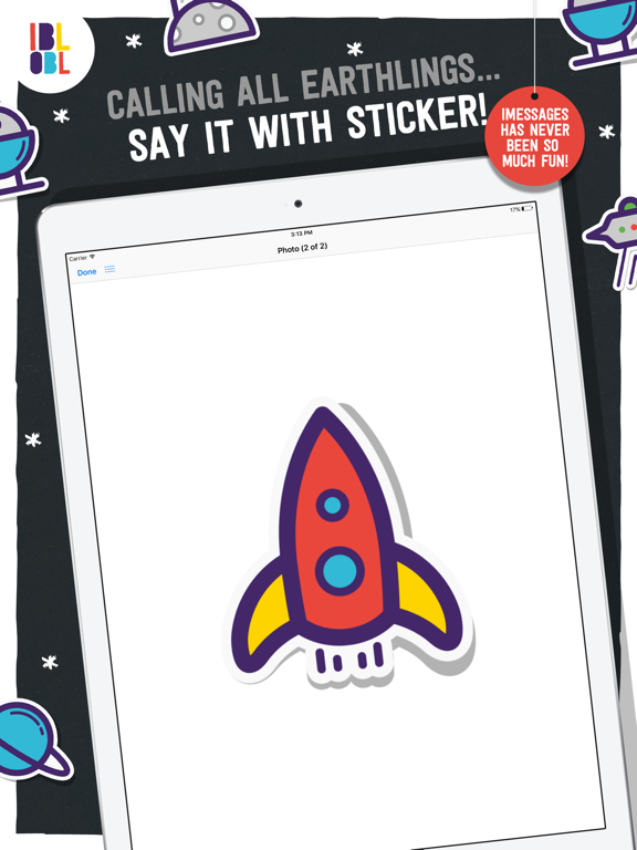 Screenshot #6 pour Ibbleobble Space Stickers for iMessage