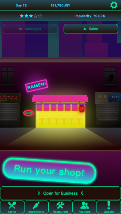 Ramen Shop 2083: Cyberpunk Restaurant Management screenshot 1