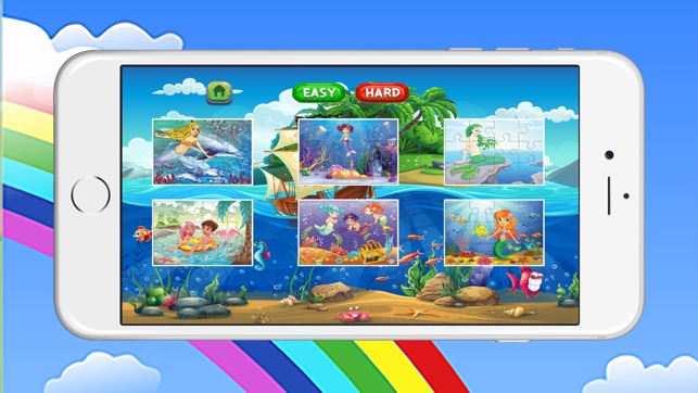 Funny Cartoon Mermaids Jigsaw Puzzles Games Box(圖3)-速報App