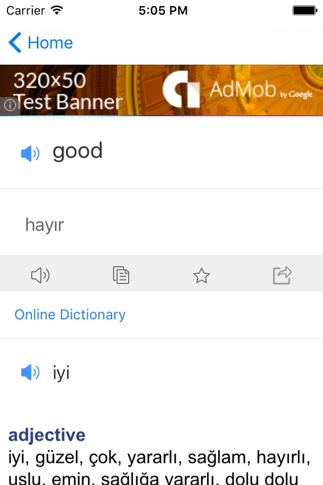 Turkish English Dictionary screenshot 2