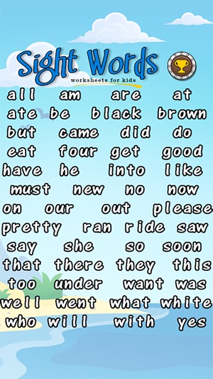 Sight Words : 練習英文寫作為孩子(圖2)-速報App