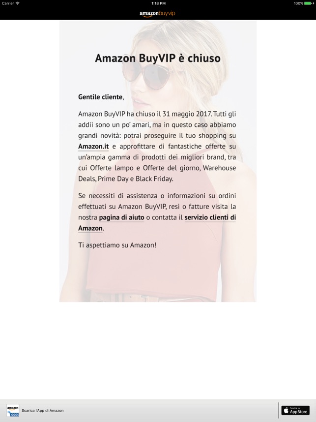 Amazon BuyVIP su App Store