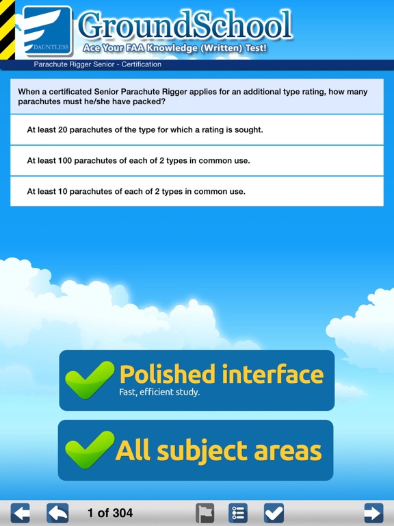 Screenshot #6 pour FAA Parachute Rigger Test Prep