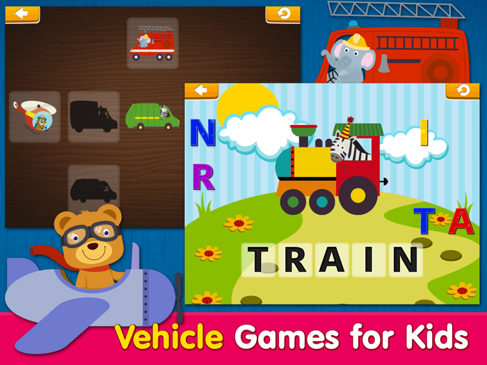 Smart Baby Vehicles. Toddler Games for boys girls