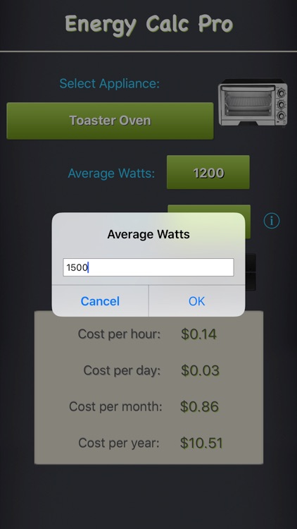Energy Calc Pro - Appliance Energy Cost Calculator screenshot-4