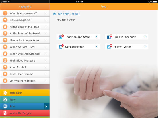 NO Headache - Instant Acupressure Massage Points! iPad screenshot