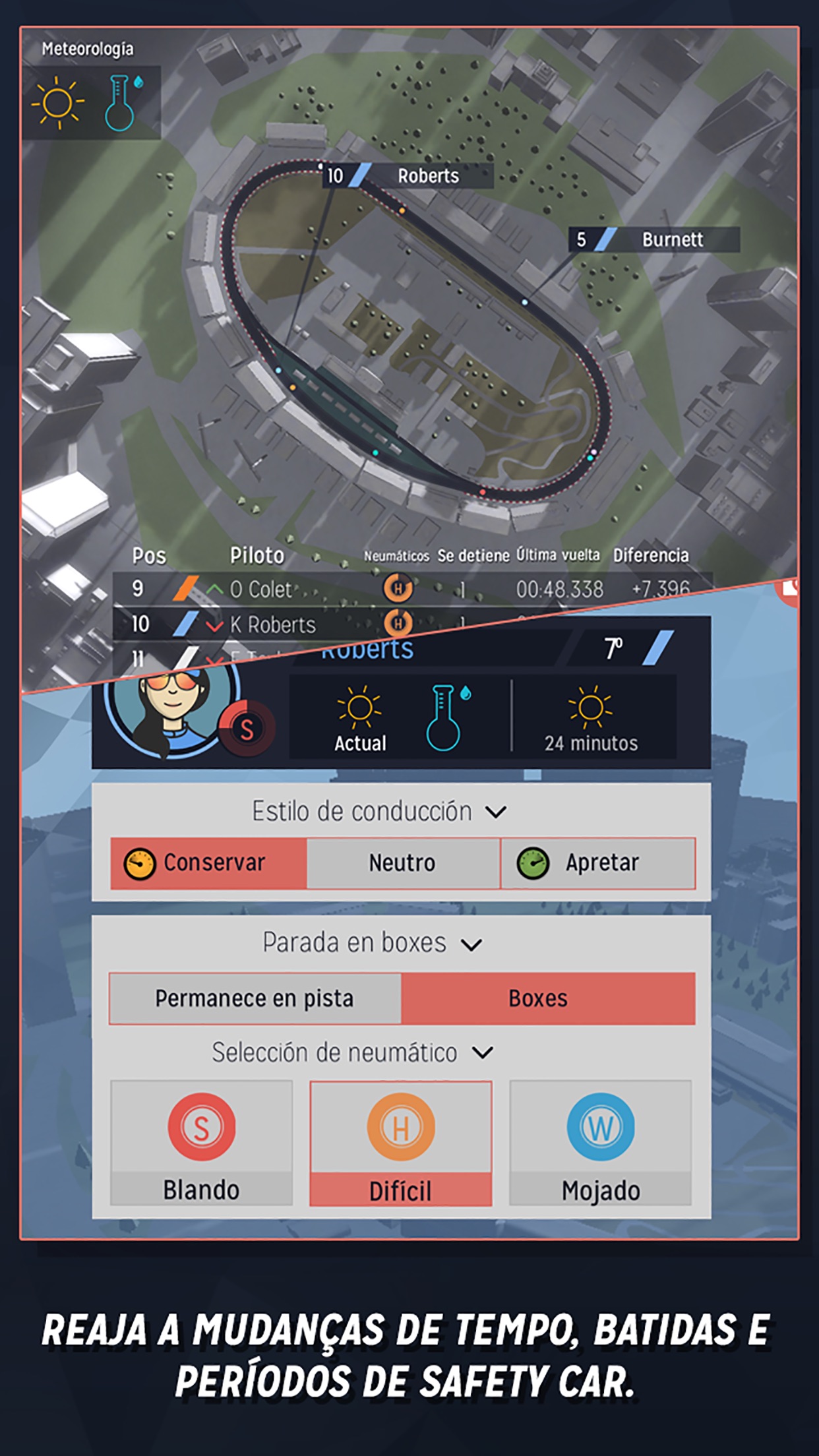 Screenshot do app Motorsport Manager Handheld
