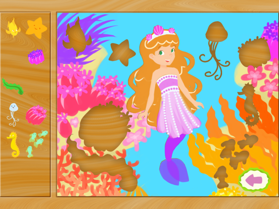 Mermaid Princess Puzzles Games iPad screenshot 5 - Games app