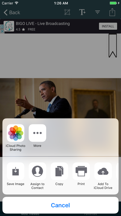 Barack Obama Wallpapers HD iPhone screenshot 5 - Photo & Video app
