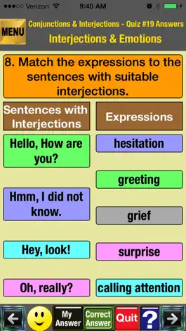 Game screenshot easyLearn Conjunctions & Interjections mod apk