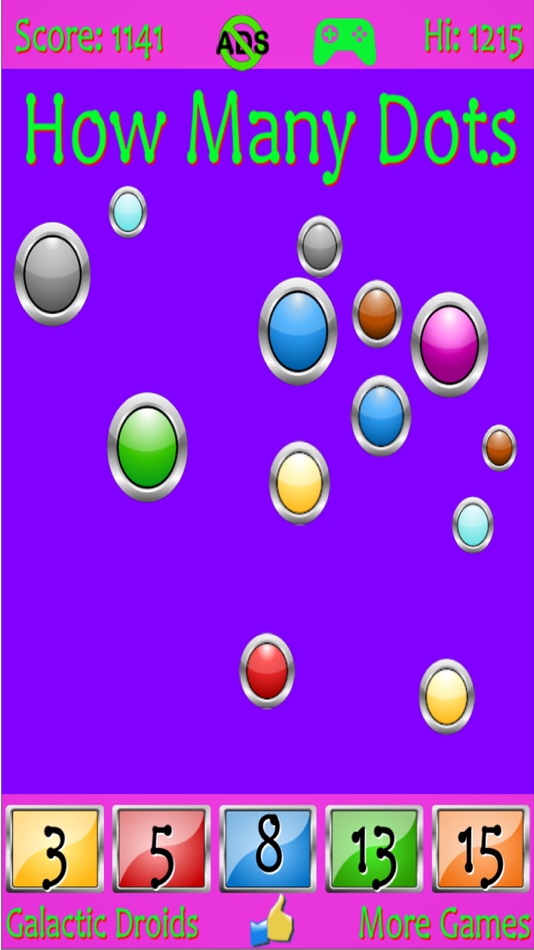 #5. How Many Dots (iOS) By: Galatic Droids