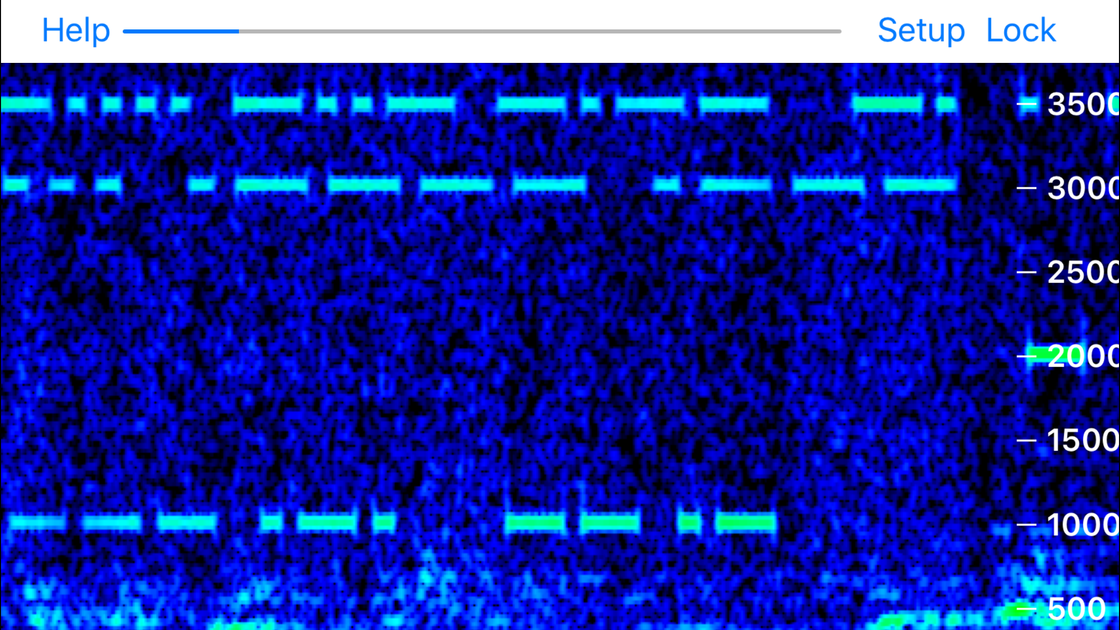 Godafoss Audio Spectrum Waterfall QRSS CW FSKCW