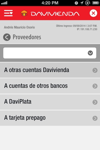 Empresas Davivienda Móvil screenshot 4