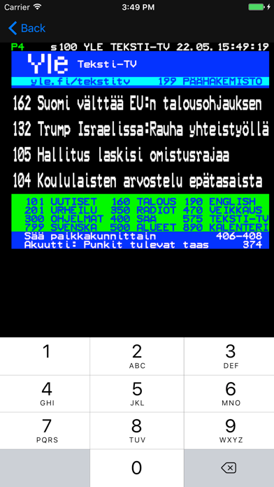 Screenshot #1 pour Teksti-TV Suomi