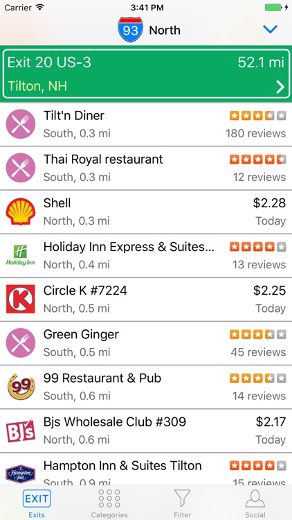 RoadAhead Highway Exit Finder