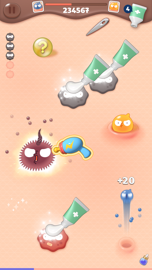 #3. Pimple POP-TINY MONSTERS RAID (iOS) Podle: GALBRO INC.