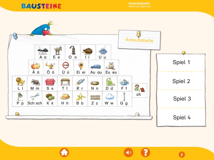 Bausteine Anlauttabelle