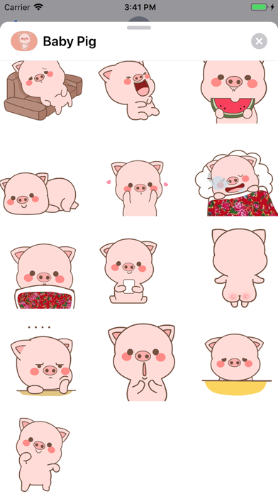 Baby Pig Animated Stickers screenshot 2