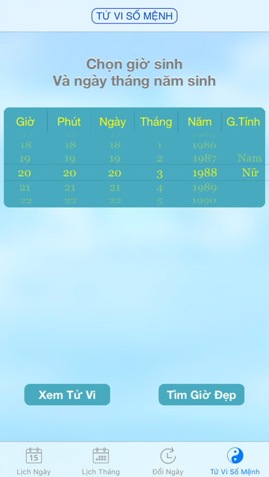 Screenshot #1 pour Lịch vạn niên và Tử vi số mệnh