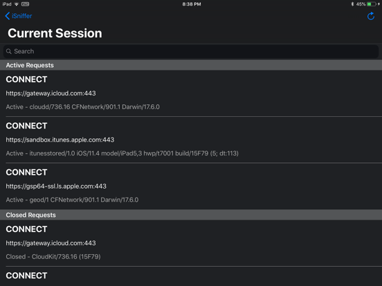 iSniffer iPad app afbeelding 3