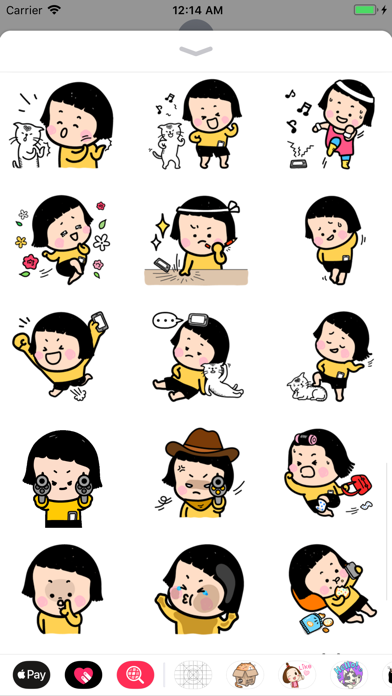 MiMi - Little Girl Stickers iPhone screenshot 5 - Stickers app