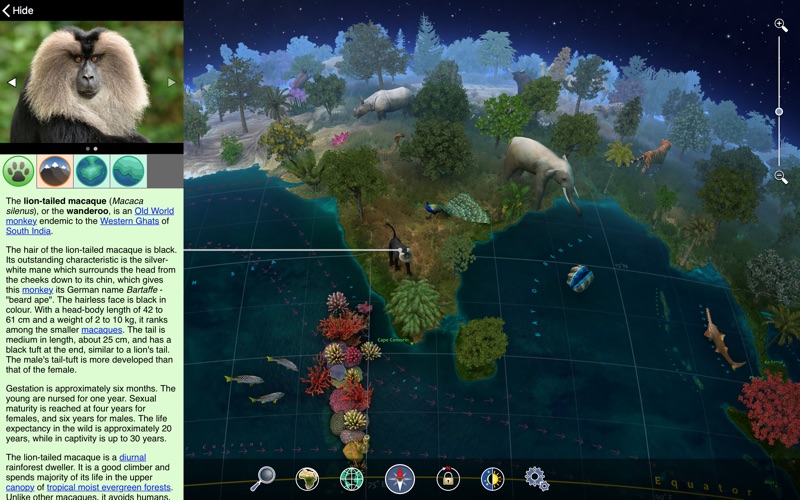 Screenshot #2 for Earth 3D - Animal Atlas