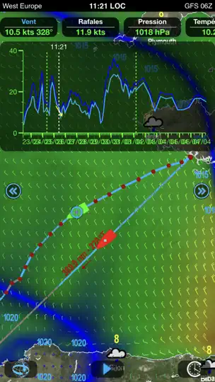 Capture d'écran de Weather4D Routage sur iPhone 5