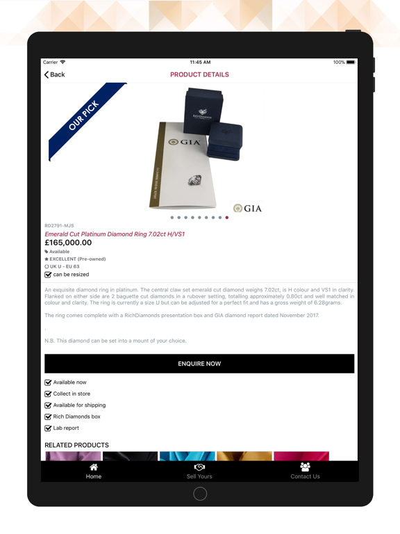 Rich Diamonds iPad screenshot 2 - Lifestyle app