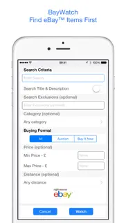 baywatch - alerts for ebay iphone screenshot 4