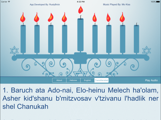 Menorah - Chanukah - חנוכה iPad screenshot 4 - Lifestyle app