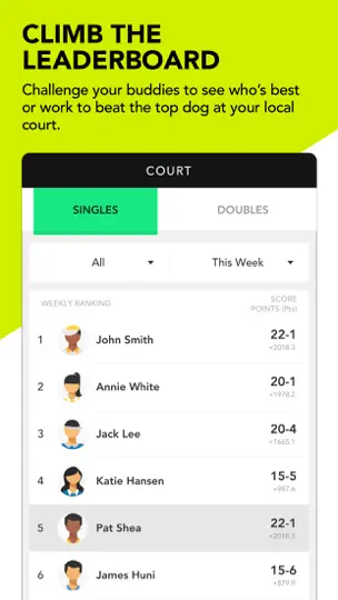 Скриншот Zepp Tennis на iPhone 4