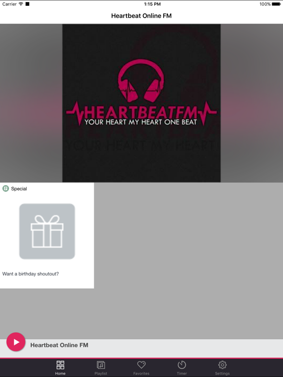 Heartbeat Online FM iPad screenshot 1 - Music app