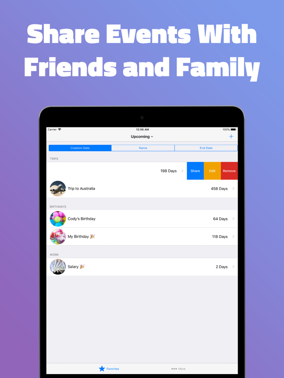 Countdown Timer: Count to Days iPad screenshot 4 - Utilities app