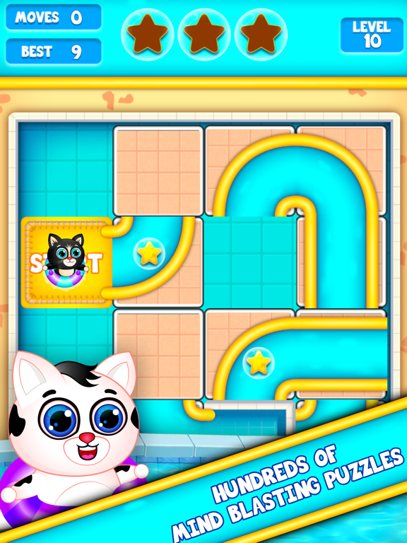 Kitty Pool Slide Fun iPad screenshot
