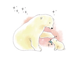 Polar Bear Watercolor Sticker
