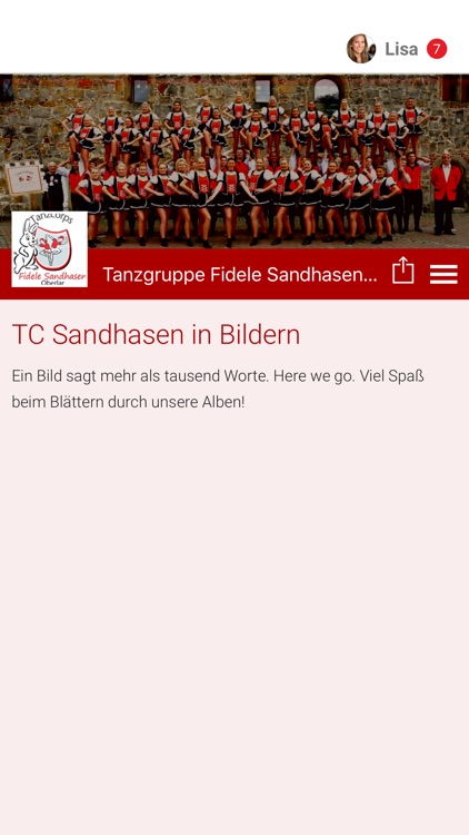 Tanzgruppe Fidele Sandhasen