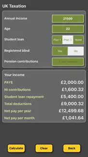 uk tax salary calculator iphone screenshot 2